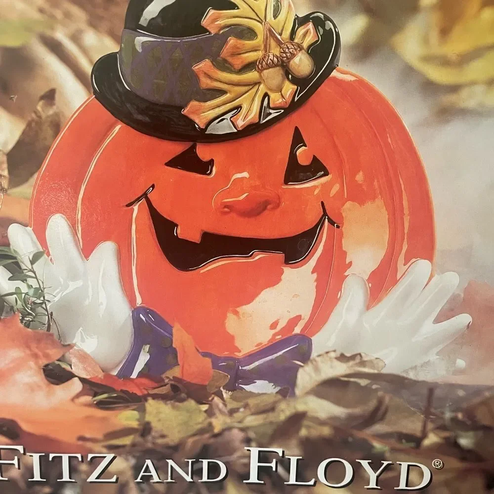 Fitz and Floyd Derby Pumpkin Plate
